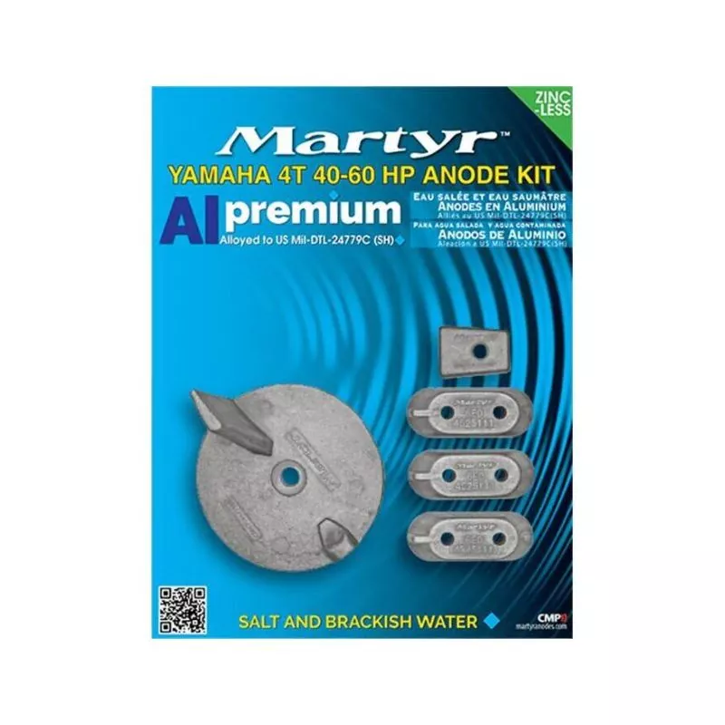 Kit anode alu pour Yamaha 40-60cv Kit anode alu pour Yamaha 40-60cv