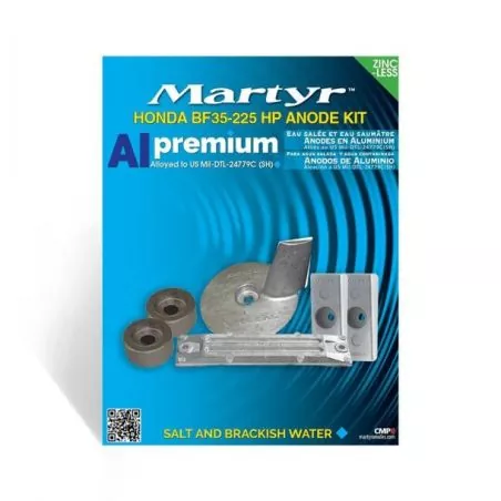 Kit anode aluminium hors-bord Honda 35-225cv