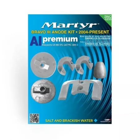Kit anode alu pour Mercury Bravo gen 4 àprès 2004