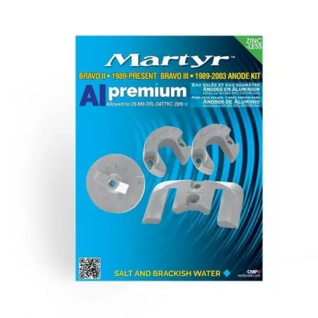 Kit anode alu pour Mercury Bravo gen 2-3 après 1989 gen 3