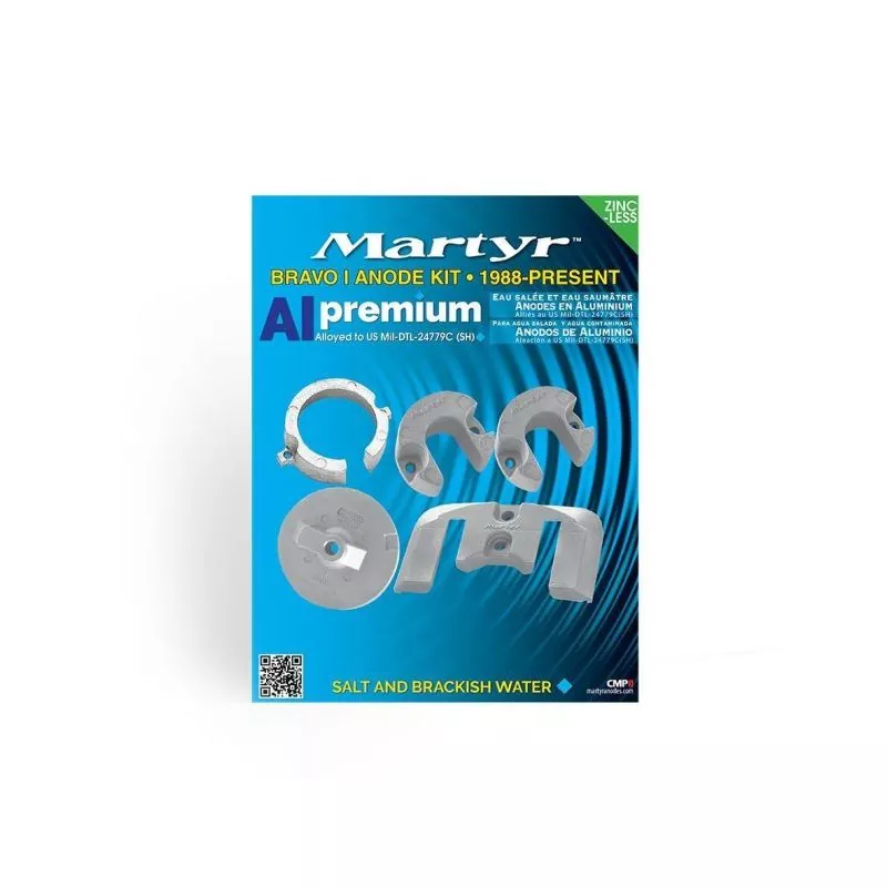 Kit anode alu pour Mercury Bravo gen 1 après 1988