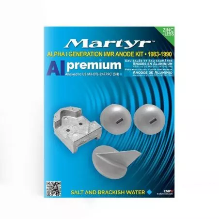 Kit anode alu pour Mercury Alpha one gen 1 1983-1990