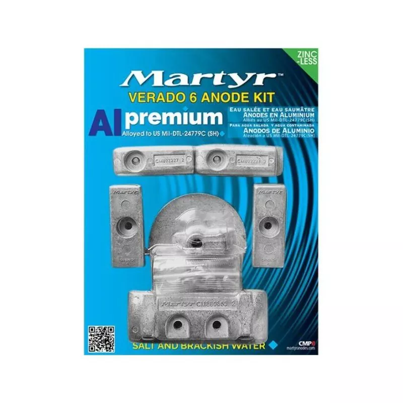 Kit anode alu pour Mercury Verado 6