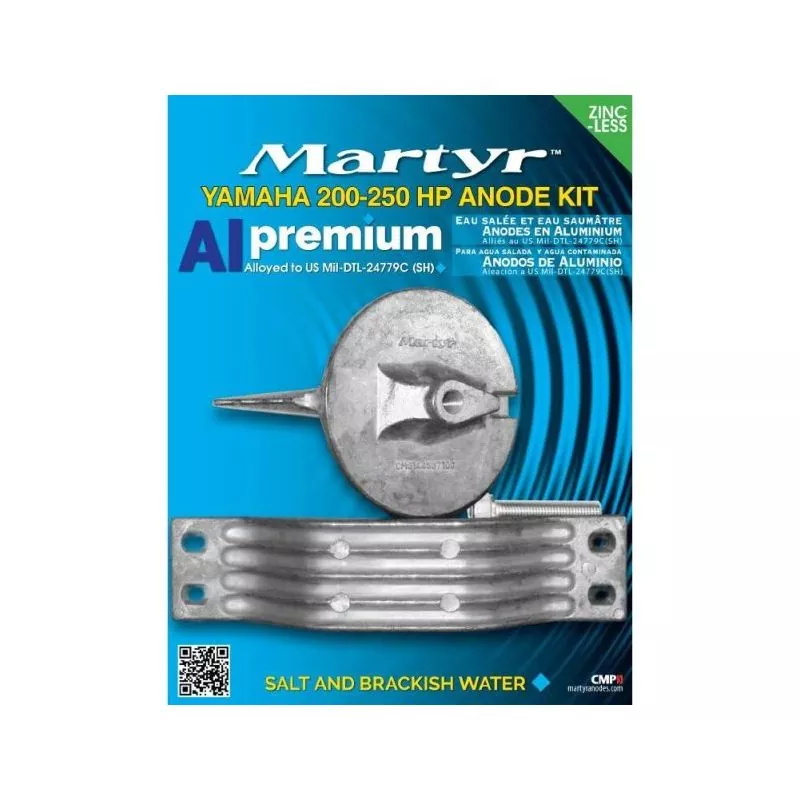Kit anode aluminium pour Yamaha 200-250cv Kit anode aluminium pour Yamaha 200-250cv