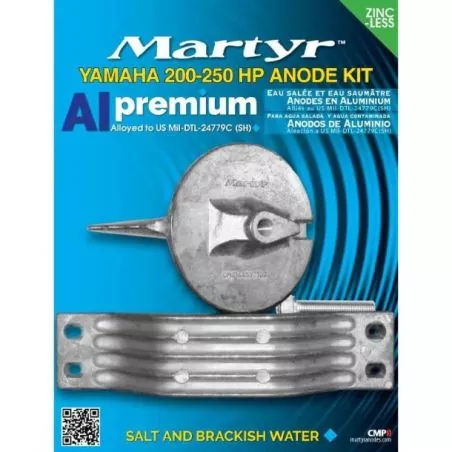 Kit anode aluminium pour Yamaha 200-250cv