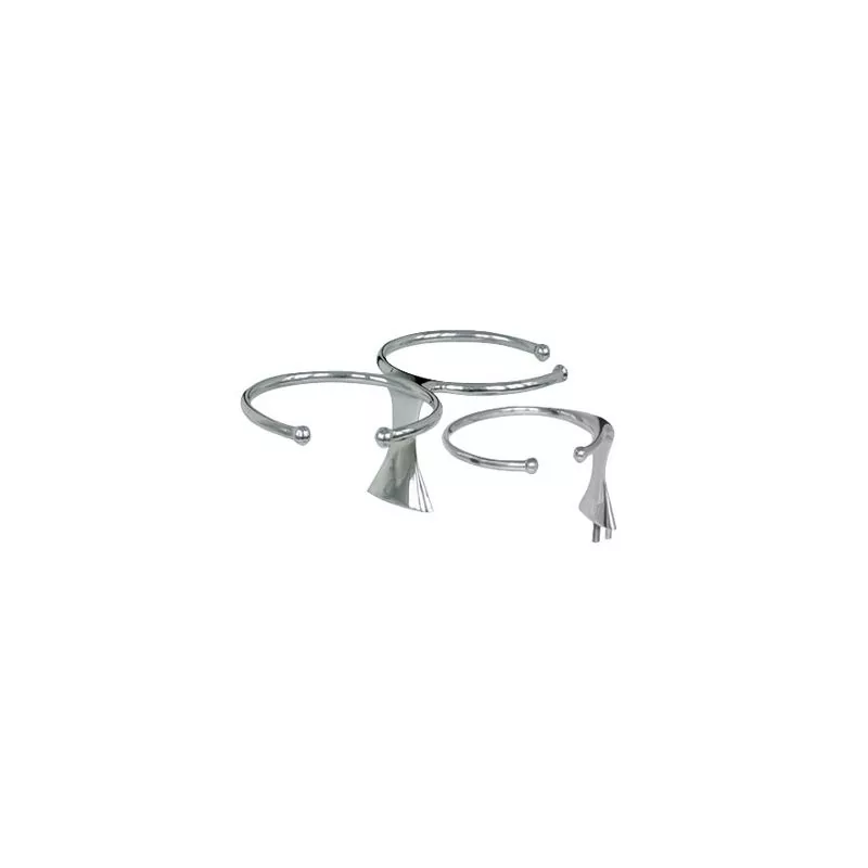 Porte-verre 2 verres diamètre 90mm inox 316 vis sans tête