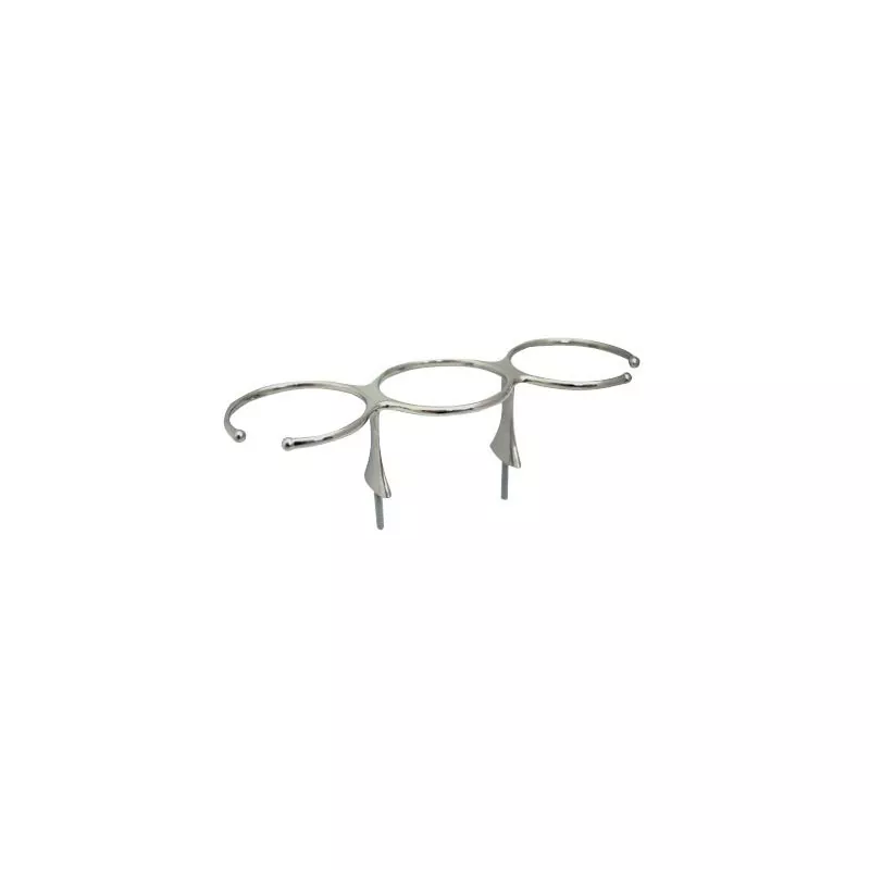 Porte-verre 3 verres diamètre 90mm inox 316 vis sans tête