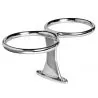 Porte-verre 2 verres diamètre 70mm inox 316 avec vis