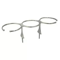 Porte-verre 3 verres diamètre 70mm inox 316 avec vis