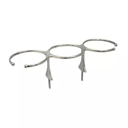 Porte-verre 3 verres diamètre 70mm inox 316 avec vis
