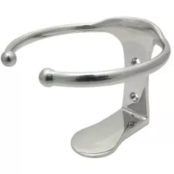 Porte-verre 1 verre diamètre 90mm inox 316 avec vis