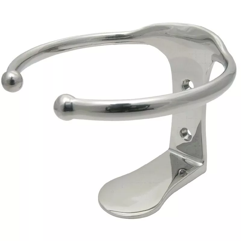 Porte-verre 1 verre diamètre 90mm inox 316 avec vis