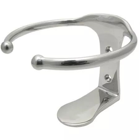 Porte-verre 1 verre diamètre 90mm inox 316 avec vis