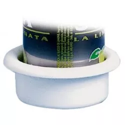 Porte-verres à encastrer blanc diamètre 90mm