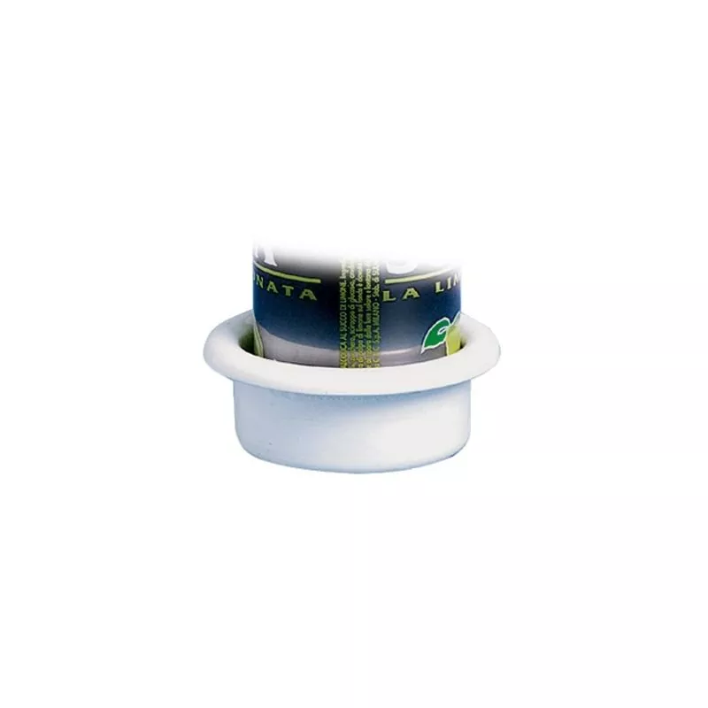 Porte-verres à encastrer blanc diamètre 90mm