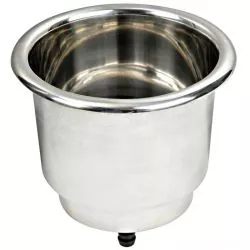 Porte-verre inox avec drainage diamètre 90mm