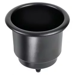 Porte-verre inox noir avec drainage diamètre 90mm