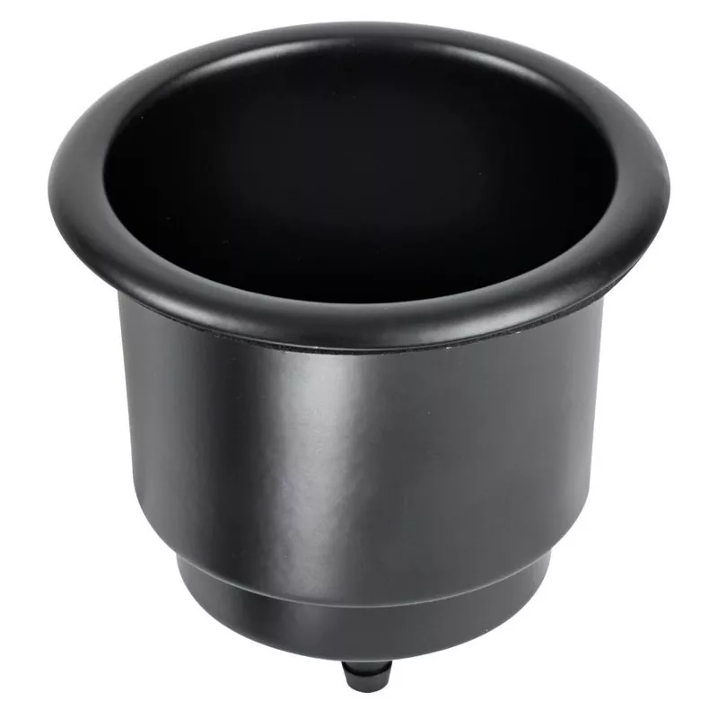 Porte-verre inox noir avec drainage diamètre 90mm
