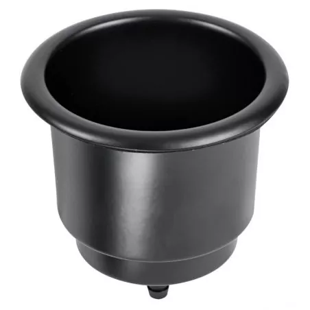 Porte-verre inox noir avec drainage diamètre 90mm