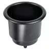 Porte-verre inox noir avec drainage diamètre 90mm