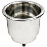 Porte-verre inox à LED avec drainage diamètre 90mm