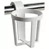 Porte-verres plastique à clipser sur balcons ou garde-corps X3