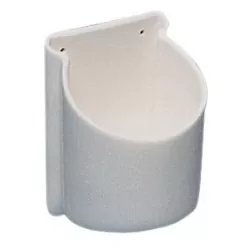 Porte-verres porte-canettes PVC souple blanc diamètre 72mm