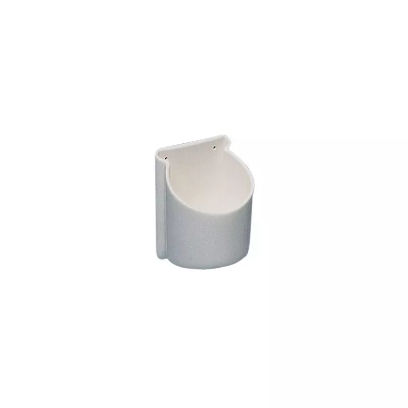 Porte-verres porte-canettes PVC souple blanc diamètre 72mm