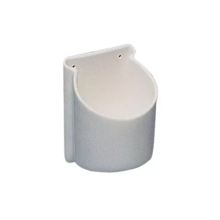 Porte-verres porte-canettes PVC souple blanc diamètre 72mm