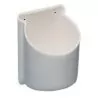 Porte-verres porte-canettes PVC souple blanc diamètre 72mm