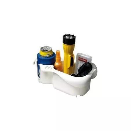 Porte objets avec porte-canettes fixation ventouses