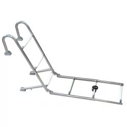 Echelle pliable inox poli miroir 6 marches largeur 280mm longueur 1320mm