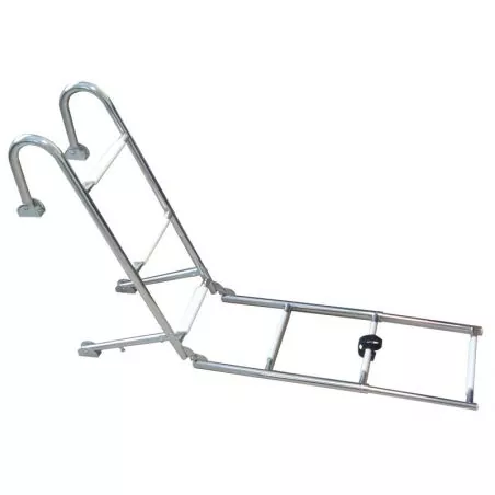 Echelle pliable inox poli miroir 6 marches largeur 280mm longueur 1320mm