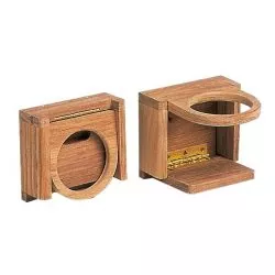 Support porte-verre et canettes mural en Tek pliable