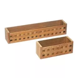 Porte objet multi-usages en tek Longueur 500mm