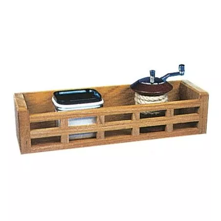Porte objet multi-usages en tek Longueur 300mm