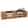 Porte objet multi-usages en tek Longueur 300mm