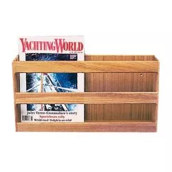Porte revues et livres en tek Longueur 466mm
