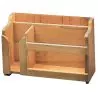 Rangement assiettes verres et couverts en teck 395mm