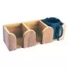 Support porte-verres et tasses en Tek 3 emplacements 295mm