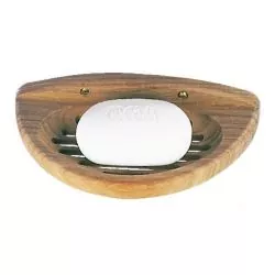 Porte savon en teck forme coquille 180mm