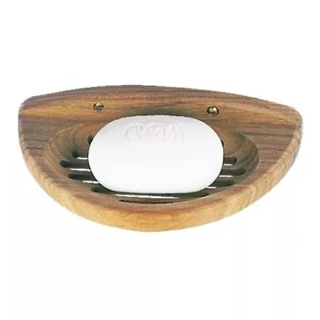 Porte savon en teck forme coquille 180mm