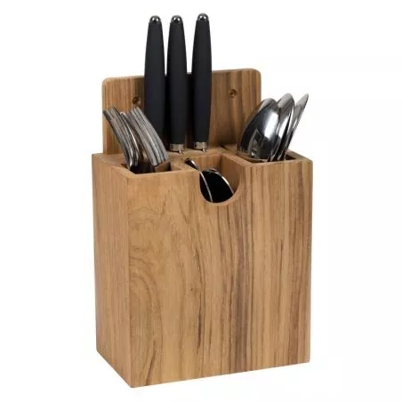 Rangement porte couverts en teck 150mm