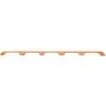 Main courante en teck Longueur 1325mm 5 passages