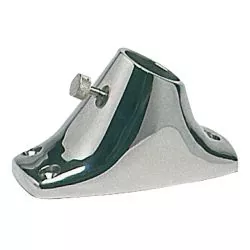 Support en inox pour hampe de pavillon en teck 25mm