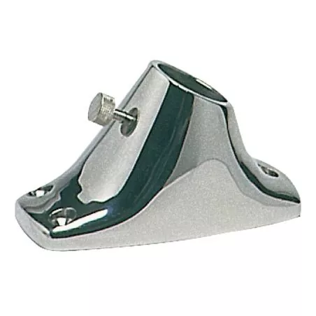 Support en inox pour hampe de pavillon en teck 25mm
