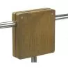 Support moteur hors-bord en teck 175x175x45mm pour tube 25mm