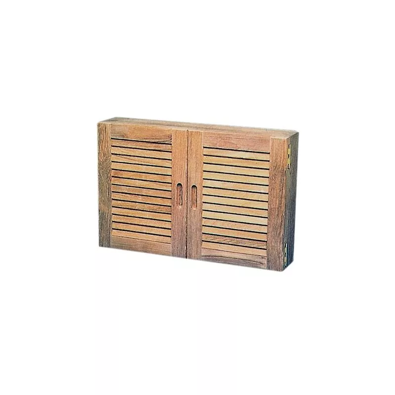 Petite armoire cuisine et salle de bain en teck 56x11x38cm