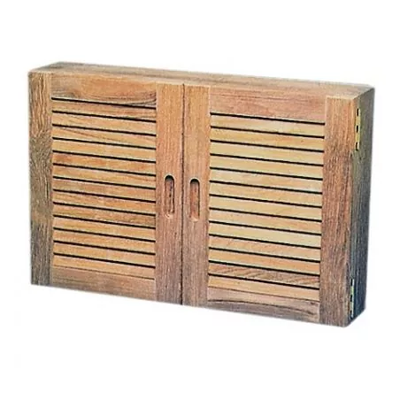 Petite armoire cuisine et salle de bain en teck 56x11x38cm