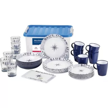Set de vaisselle Blue Ocean 31 pièces